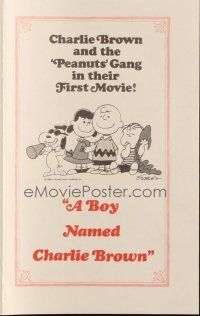 7y017 BOY NAMED CHARLIE BROWN herald '70 art of Snoopy & the Peanuts gang by Charles M. Schulz!