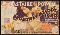 7y008 BROADWAY MELODY OF 1940 herald '40 close up of Fred Astaire dancing with Eleanor Powell!