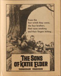 7y069 SONS OF KATIE ELDER herald '65 Martha Hyer, John Wayne, Dean Martin & more!