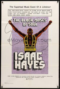 7z076 BLACK MOSES OF SOUL 1sh '73 Isaac Hayes, the superbad music event of a lifetime!