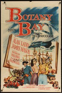 7z094 BOTANY BAY 1sh '53 James Mason, Alan Ladd & Patricia Medina bound to the rigging!