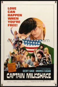 7z116 CAPTAIN MILKSHAKE 1sh '72 Geoff Gage, Andrea Cagan, love can happen when you're free!