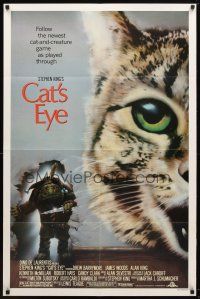 7z125 CAT'S EYE 1sh '85 Stephen King, Drew Barrymore, artwork of wacky little monster by J. Vack!