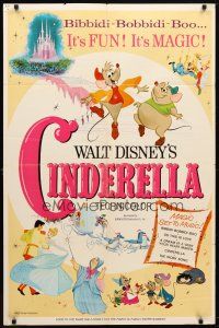 7z134 CINDERELLA style A 1sh R65 Walt Disney classic romantic musical fantasy cartoon!