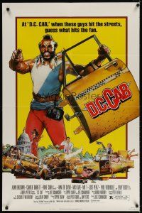 7z160 D.C. CAB 1sh '83 great Drew Struzan art of angry Mr. T with torn-off cab door!