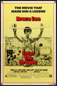 7z219 ENTER THE DRAGON 1sh R79 Bruce Lee kung fu classic, the movie that made him a legend!