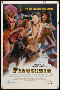 7z221 PINOCCHIO 1sh R76 Alex Roman, Dyanne Thorne, The Erotic Adventures of Pinocchio!