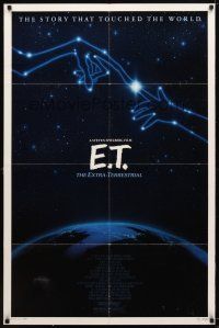 7z195 E.T. THE EXTRA TERRESTRIAL 1sh R85 Drew Barrymore, Steven Spielberg classic, Alvin art!