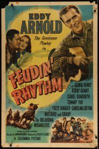 7z240 FEUDIN' RHYTHM 1sh '49 Eddy Arnold the Tennessee Plowboy with his guitar!