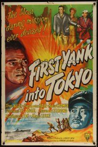 7z245 FIRST YANK INTO TOKYO style A 1sh '45 Tom Neal & Barbara Hale in most daring mission ever!