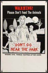 7z413 DON'T GO NEAR THE PARK Canadian 1sh '79 Aldo Ray, don't feed the animals!