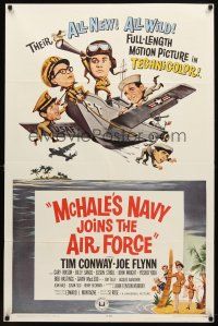 7z496 McHALE'S NAVY JOINS THE AIR FORCE 1sh '65 great art of Tim Conway in wacky flying ship!