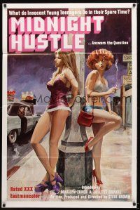 7z506 MIDNIGHT HUSTLE 1sh '78 great sexy artwork of innocent young teens as hookers!