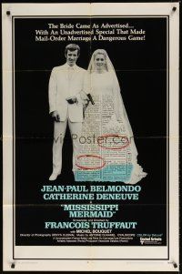 7z511 MISSISSIPPI MERMAID int'l 1sh '70 Truffaut's La Sirene du Mississippi, Belmondo, Deneuve