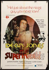 7z526 MR SUPERINVISIBLE 1sh '73 directed by Antonio Margheriti, wild image of nude Dean Jones!
