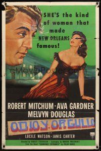 7z535 MY FORBIDDEN PAST 1sh '51 Mitchum, Gardner is the kind of girl that made New Orleans famous!