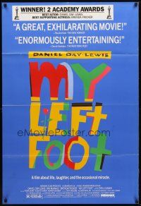 7z536 MY LEFT FOOT 1sh '89 Daniel Day-Lewis, life, laughter, and the occasional miracle!
