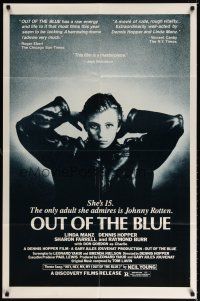 7z593 OUT OF THE BLUE 1sh '80 young punk Linda Manz, directed by Dennis Hopper!