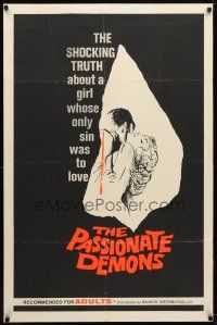 7z603 PASSIONATE DEMONS 1sh '62 Margarete Robsahm in title role, Passionate Demons!
