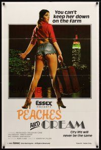 7z605 PEACHES & CREAM 1sh '82 you can't keep sexy country girl Annette Haven on the farm!