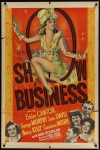 7z749 SHOW BUSINESS style A 1sh '44 Eddie Cantor, super sexy artwork of Constance Moore!