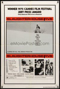 7z765 SLAUGHTERHOUSE FIVE 1sh '72 Kurt Vonnegut's internationally acclaimed best seller!