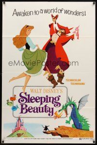 7z769 SLEEPING BEAUTY style B 1sh R70 Walt Disney cartoon fairy tale fantasy classic!