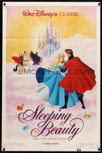 7z766 SLEEPING BEAUTY 1sh R86 Walt Disney cartoon fairy tale fantasy classic!