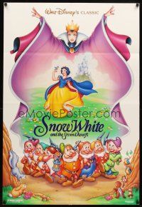 7z779 SNOW WHITE & THE SEVEN DWARFS DS 1sh R93 Walt Disney animated cartoon fantasy classic!