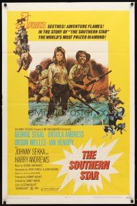 7z785 SOUTHERN STAR 1sh '69 Ursula Andress, George Segal, Orson Welles