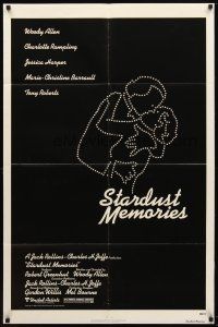 7z797 STARDUST MEMORIES 1sh '80 directed by Woody Allen, cool star constellation art!