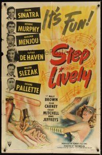 7z800 STEP LIVELY style A 1sh '44 Frank Sinatra, George Murphy, Adolphe Menjou, sexy musical art!