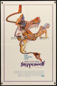 7z801 STEPPENWOLF 1sh '74 Max Von Sydow, for madmen only, really cool psychedelic artwork!