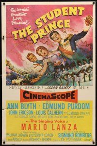 7z807 STUDENT PRINCE 1sh '54 art of pretty Ann Blyth & Edmund Purdom, romantic musical!
