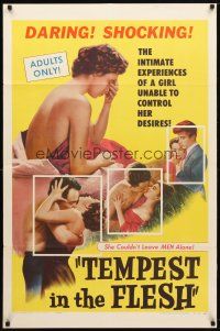 7z837 TEMPEST IN THE FLESH 1sh '55 intimate experiences of a girl unable to control her desires!