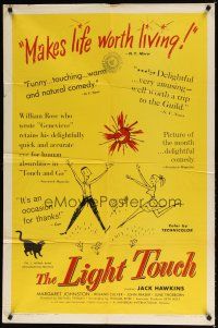 7z888 TOUCH & GO 1sh '56 Jack Hawkins, cool romantic sketch art of boy and girl in love!