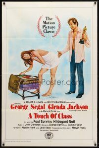 7z889 TOUCH OF CLASS 1sh R79 great Gil Cohen art of George Segal spanking Glenda Jackson!