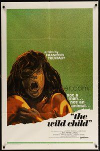 7z967 WILD CHILD int'l 1sh '70 Francois Truffaut's classic L'Enfant Sauvage, not a man or animal!