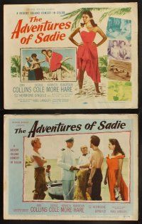 8a029 ADVENTURES OF SADIE 8 LCs '55 sexy Joan Collins, Noel Langley, from the Ernest K. Gann novel!
