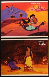8a031 ALADDIN 8 LCs '92 classic Disney Arabian cartoon, great images of Prince Ali & Jasmine!