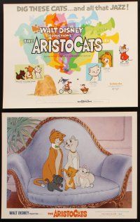 8a014 ARISTOCATS 9 LCs '71 Walt Disney feline jazz musical cartoon, great colorful images!