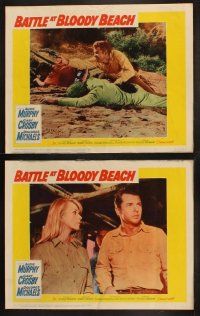 8a055 BATTLE AT BLOODY BEACH 8 LCs '61 Audie Murphy blazing and blasting the Pacific wide open!