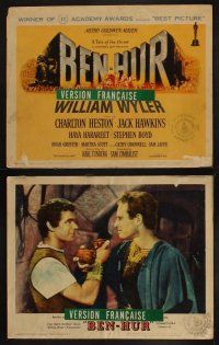 8a058 BEN-HUR 8 LCs '60 William Wyler classic religious epic, cool chariot art!
