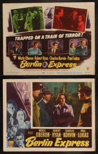 8a059 BERLIN EXPRESS 8 LCs '48 Merle Oberon & Robert Ryan, directed by Jacques Tourneur!