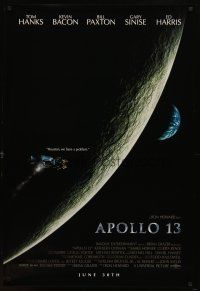 8b049 APOLLO 13 advance 1sh '95 directed by Ron Howard, Tom Hanks, Houston, we have a problem!