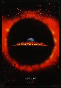 8b051 ARMAGEDDON teaser DS 1sh '98 Bruce Willis, Ben Affleck, Billy Bob Thornton, Liv Tyler