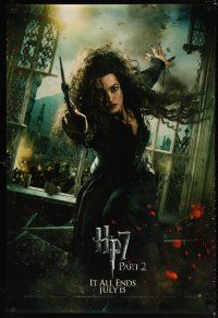 8b327 HARRY POTTER & THE DEATHLY HALLOWS: PART 2 teaser 1sh '11 Helena Bonham Carter as Bellatrix!