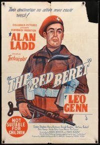 8c269 PARATROOPER Aust 1sh '53 Alan Ladd, English Red Beret, a thousand thrills a second!