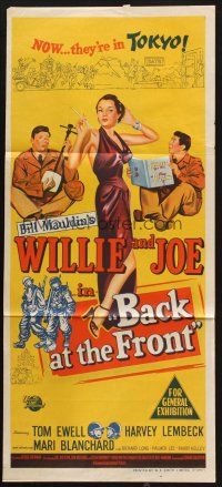 8c318 BACK AT THE FRONT Aust daybill '52 hilarious G.I.s Tom Ewell & Harvey Lembeck in Tokyo!
