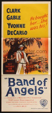 8c321 BAND OF ANGELS Aust daybill '57 Clark Gable buys beautiful slave mistress Yvonne De Carlo!